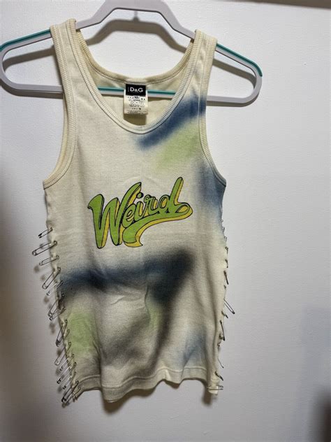 VINTAGE VERY RARE ! Dolce Gabbana Weird tank top 